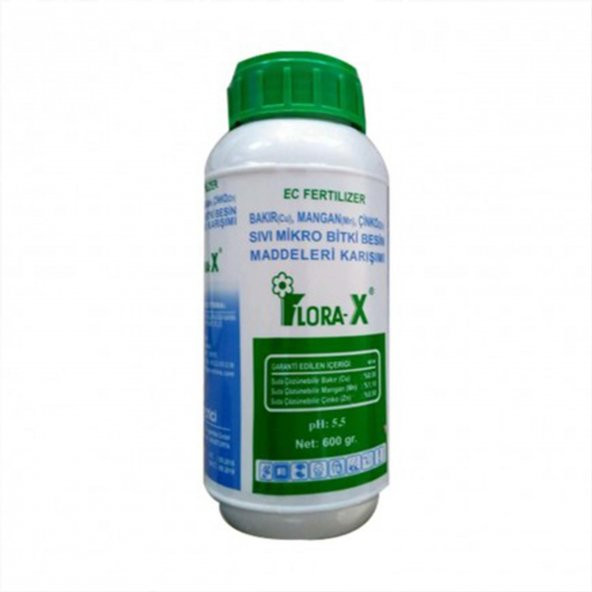FLORA-X Organik Sebze Meyve ve Çiçekler için Sıvı Bitki Besini Karışımı 600 Gr ürün görseli 1