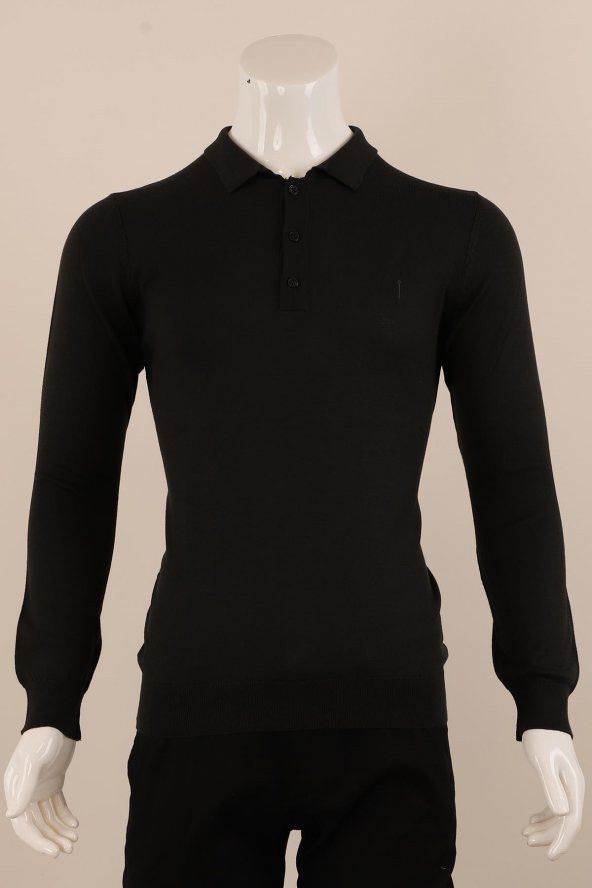 Slim Fit Yünlü Düğmeli Triko ürün görseli 1