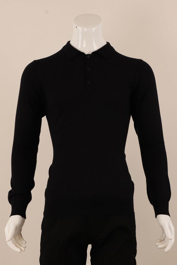 Slim Fit Yünlü Düğmeli Triko - Resim 4