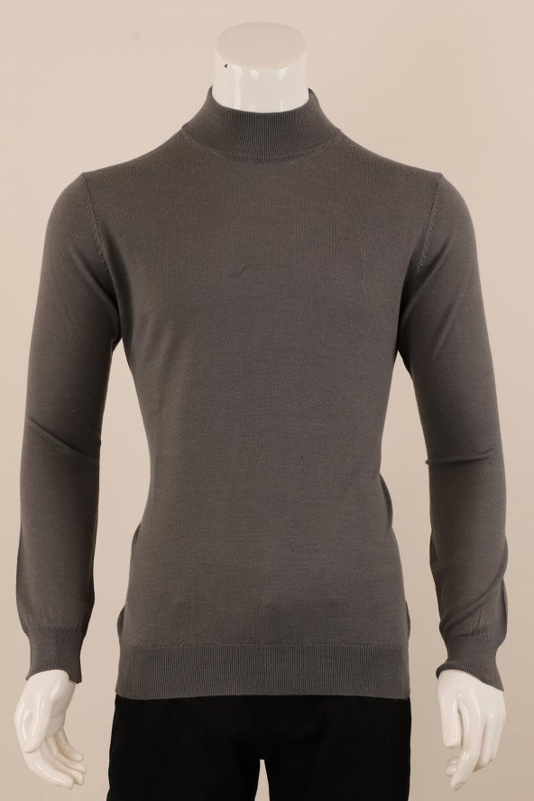 Slim Fit Yünlü Boğazlı Triko - Resim 6