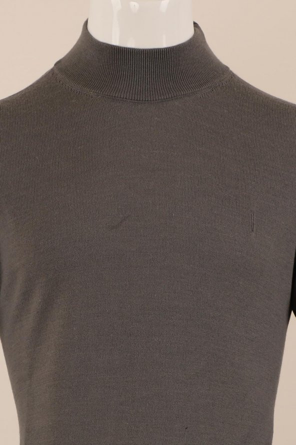Slim Fit Yünlü Boğazlı Triko - Resim 7