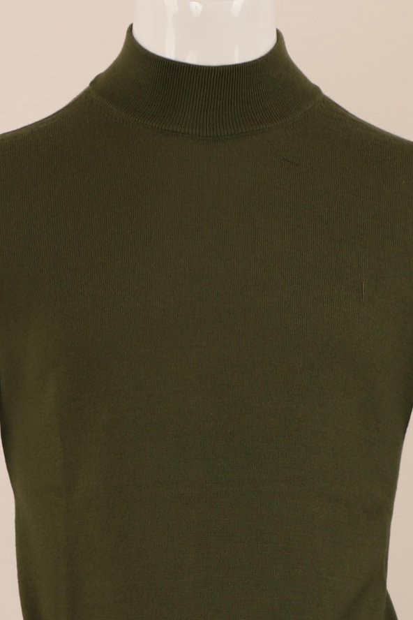 Slim Fit Yünlü Boğazlı Triko - Resim 9