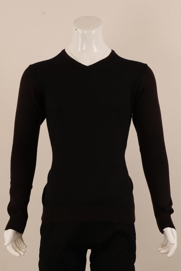 Slim Fit Yünlü Desenli Spor Triko ürün görseli 1