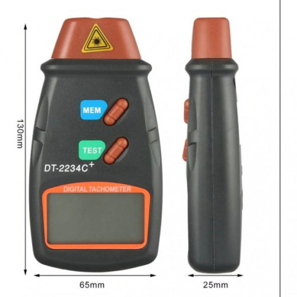 DT-2234C Dijital Lazer Takometre Hız Göstergeli Devir Ölçer Temassız Rpm Ölçer A42 ürün görseli 1