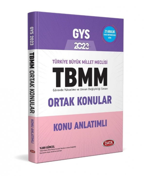 Türkiye Büyük Millet Meclisi GYS Ortak Konular Konu Anlatımlı Data Yayınları ürün görseli 1