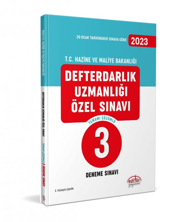 Defterdarlık Uzmanlığı Özel Sınavı Tamamı Çözümlü 3 Deneme Editör Yayınları ürün görseli 1