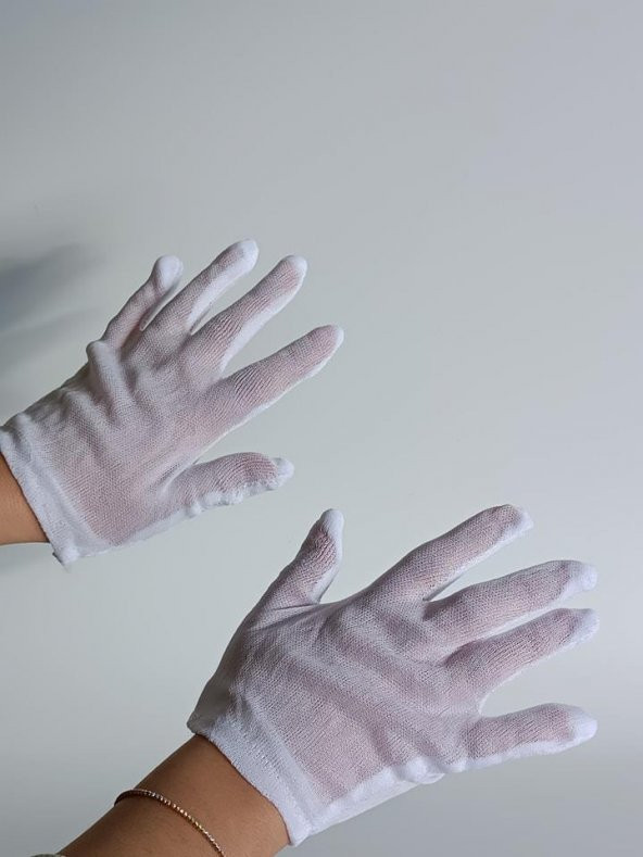 Öğrenci İş Teknik Etkinlik Eldiveni Beyaz 25 Çift ürün görseli 1
