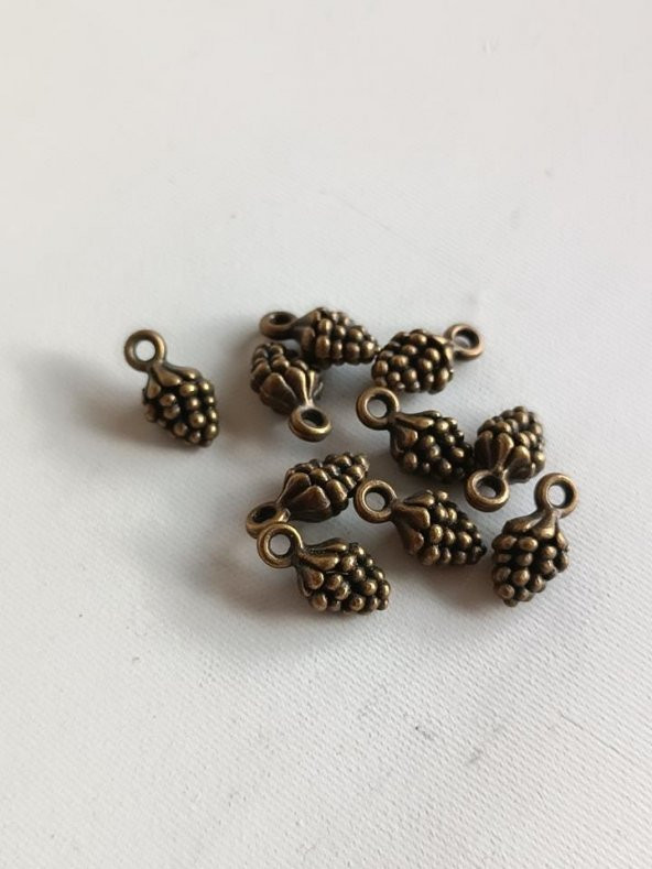 Üzüm Salkımı Metal Çinko Alaşım Kolye Ucu 12x5mm 10 Adet ürün görseli 1