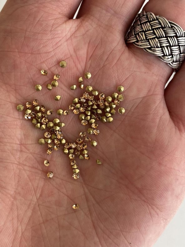 Kübik Sarı Zirkon Taşı 2mm 10 Gram (~1000 Adet) ürün görseli 1