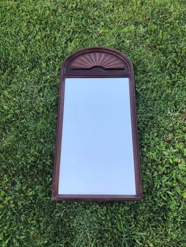 Vintage Kubbeli Oyma Desenli Ahşap Çerçeveli Ayna 46x96 cm - The Bombay Company Dekoratif Ayna ürün görseli 1