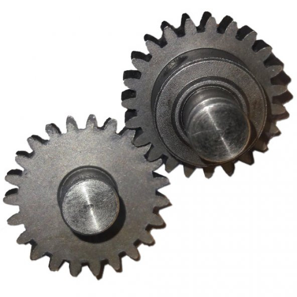 25mm Metal Dişli Çifti (7mm Çaplı Mile Setskurla Sabitlenmiş) ürün görseli 1