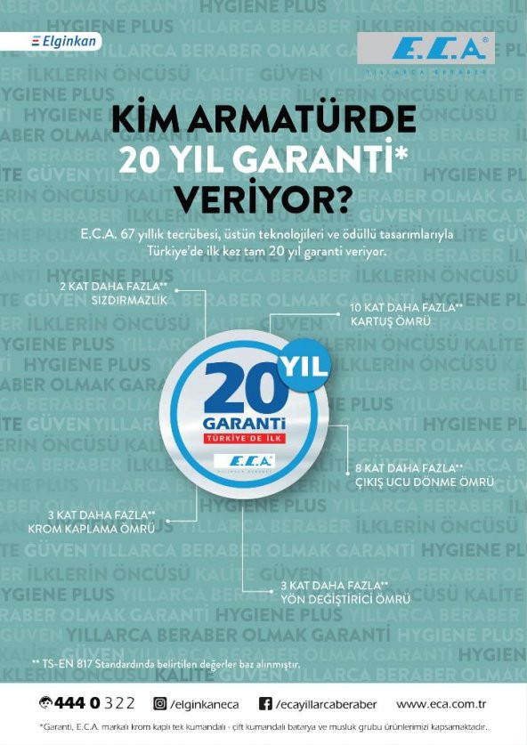 E.C.A. Spylos Kuğu Borulu Lavabo Bataryası 102188126 ürün görseli 1