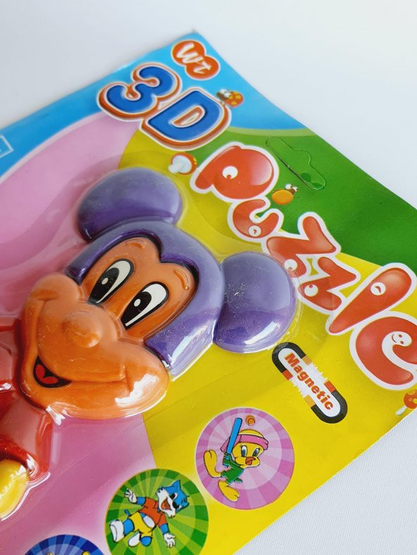 3D Eğitici Magnet Puzzle 23cm (Fare) - Resim 5
