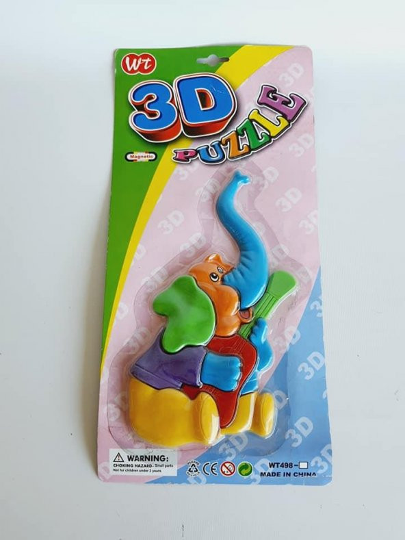 3D Eğitici Magnet Puzzle 23cm (Fil) - Resim 2