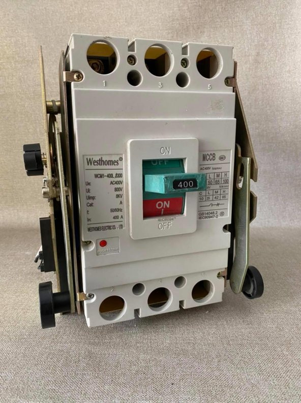 Westhomes 400A 8kV 50/60Hz Kaçak Akım Korumalı Şalter WCM1-400L/3300 Bağlantı Aparatlı ürün görseli 1