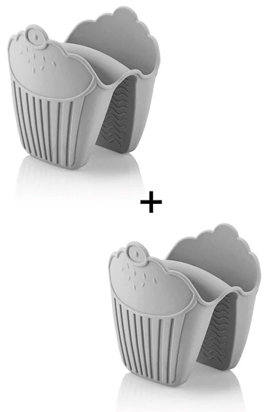 2 Adet Silikon Isıya Dayanıklı Yanmaz Yapışmaz Fırın Eldiveni Cupcake Elcek ürün görseli 1