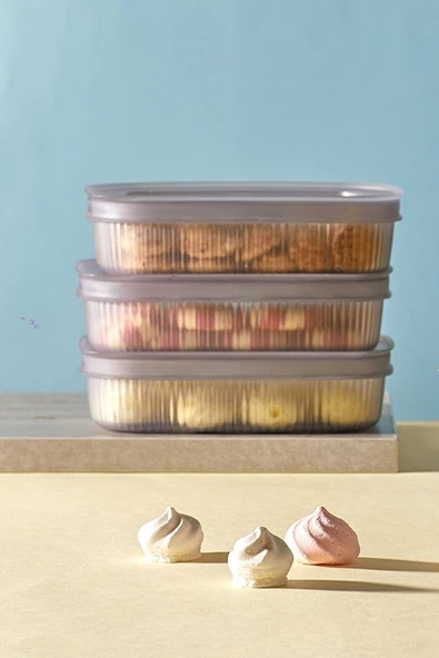 3'lü Silikon Kapaklı Saklama Kabı 600 ml Kahvaltılık Çerezlik Peynir Zeytin Kutusu Storage ürün görseli 1