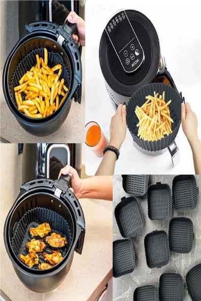 Airfryer Silikon Pişirme Kalıbı - Hava Fritözü Kalıbı Tüm Airfryer'lara Uyumlu ürün görseli 1