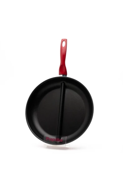 Redio 30 Cm Cingöz Çift Bölmeli Tava, Kırmızı - Resim 3