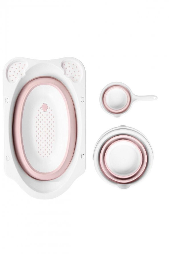 Katlanabilir Banyo Seti Pudra 4 lü Set - Resim 2