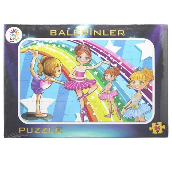 Laço Kids Balerinler Frame Puzzle 24 Parça Çocuklar İçin Yapboz ürün görseli 1