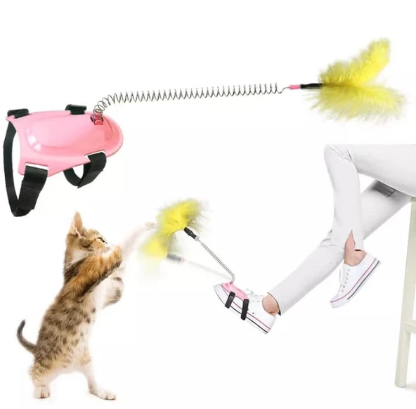 TİNEKE Yaylı Kedi Ayak Oyun Oltası 1 Adet ürün görseli 1