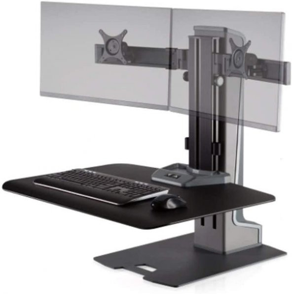 Winston-E WNSTE-2-270 Motorlu Masaüstü Monitör Standı (Çift Monitör) ürün görseli 1