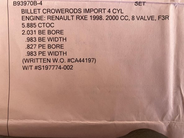 Crowerods Çelik Piston Kolu B93970B-4 (4 lü Set) - Resim 6
