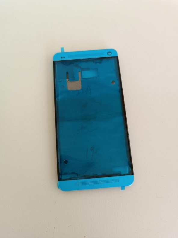 HTC One M7 Orta Kasa Ön Kapak Gümüş - Resim 2
