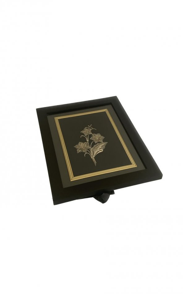 El İşçilikli Telkari Çiçek Tablo 35x27 cm ürün görseli 1