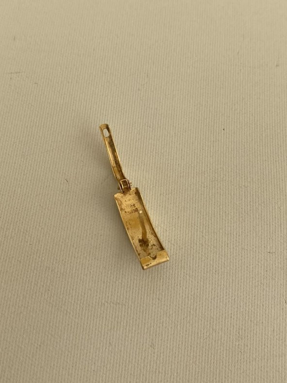 İşlemeli 18 Ayar Altın Küpe (Tek) 0,90 Gram - Resim 6