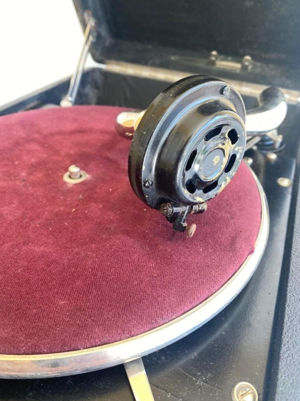 Parlophone Antika Çanta Gramofon 078 - Resim 2