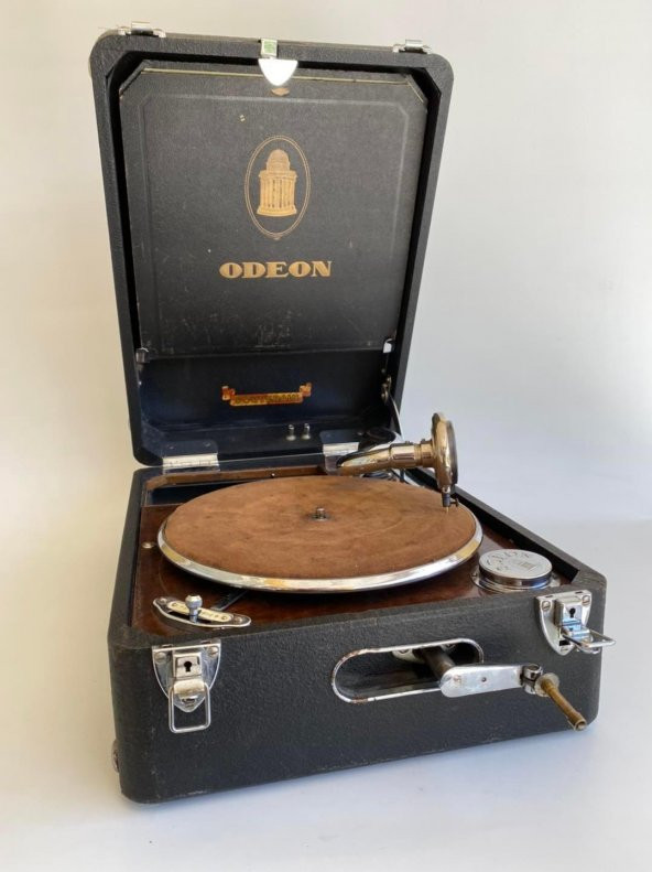 Odeon Souverain Antika Çanta Gramofon 071 - Resim 9