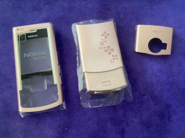 Nokia N72 Ön Arka Kapak Pembe(Tuşsuz) - N72 Kapak ürün görseli 1