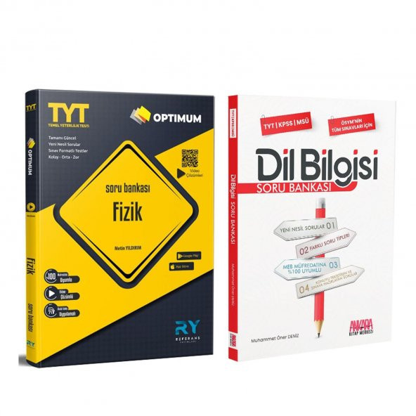 Referans TYT Fizik ve AKM Dil Bilgisi Soru Bankası Seti 2 Kitap ürün görseli 1