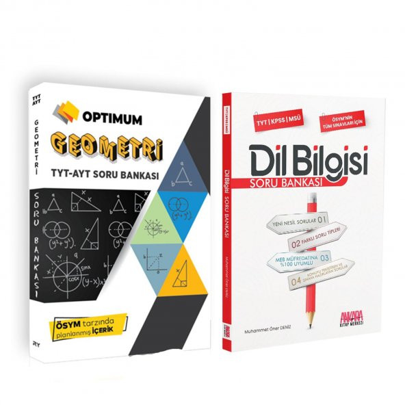 Referans TYT AYT Optimum Geometri ve AKM Dil Bilgisi Soru Bankası Seti 2 Kitap ürün görseli 1