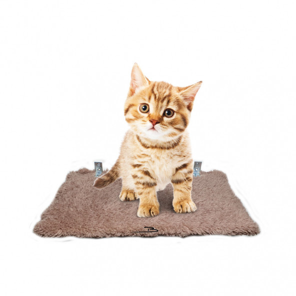 Barış Dizayn Peluş Kedi Basamağı Peluş Raf Duvar Kedi Yolu Parkur 3lü set Kahve (30-40-50cm) ürün görseli 1