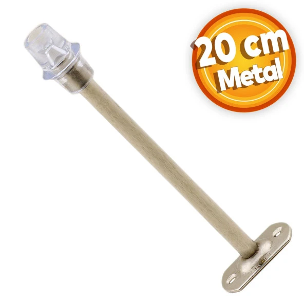 Kapı Stoperi Tamponu 20 cm Krom Metal Vidalı Kapı Durdurucu Tutucu Kapı Stopu Silikonlu ürün görseli 1