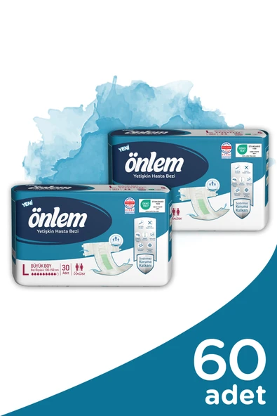 Önlem Belbantlı Tekstil Yüzey Large Büyük 60 Adet Hasta Bezi ürün görseli 1