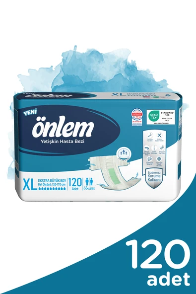 Önlem Hasta Bezi Bel Bantlı Tekstil Yüzey Xl Ekstra Büyük 120 Adet ürün görseli 1