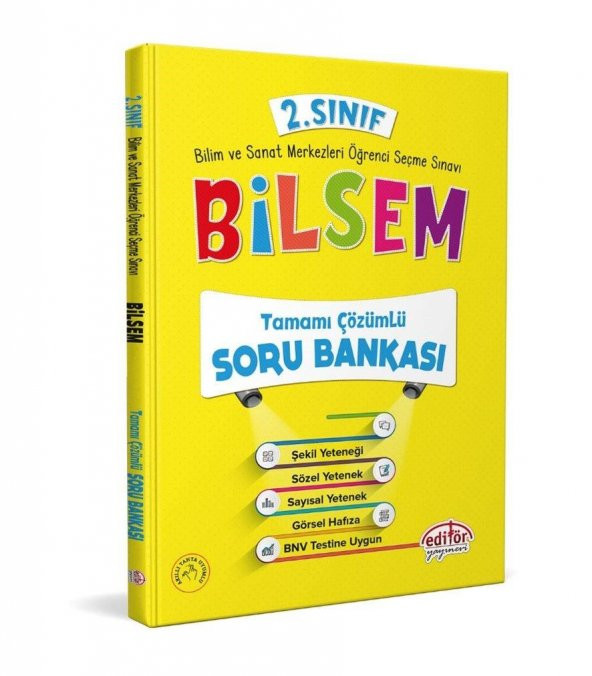2. Sınıf Bilsem Tamamı Çözümlü Soru Bankası Editör Yayınları ürün görseli 1