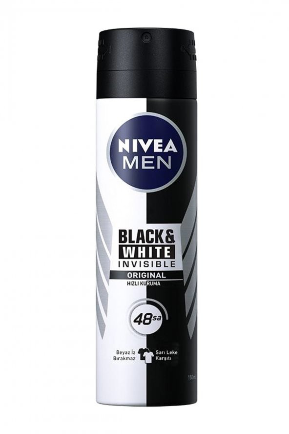 Nivea Deo 150 ml Erkek-İnvesible Black ürün görseli 1