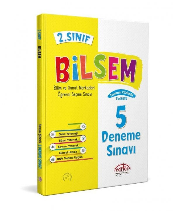 2. Sınıf Bilsem Hazırlık 5 Deneme Editör Yayınları ürün görseli 1