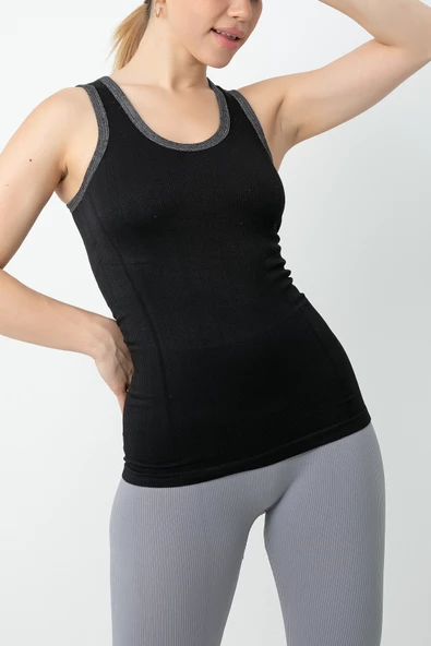 Gigotto Kadın Seamless Fitilli Atlet - Resim 7