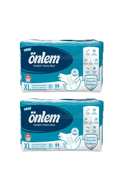 Önlem Yetişkin Hasta Bezi Ekstra Büyük Boy ( X Large ) 30 Adet x 2 Adet ürün görseli 1