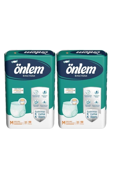 Önlem Yetişkin Emici Külot Bezi Orta Boy ( Medium ) 30 Adet x 2 Adet ürün görseli 1