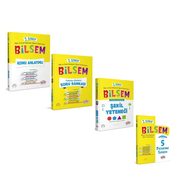 Editör Yayınları 2.Sınıf Konu Soru Deneme ve Şekil Yeteneği Seti 4 Kitap ürün görseli 1