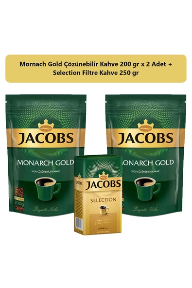 Jacobs Monarch Gold Kahve 400 gr + Selection Filtre Kahve 250 gr ürün görseli 1
