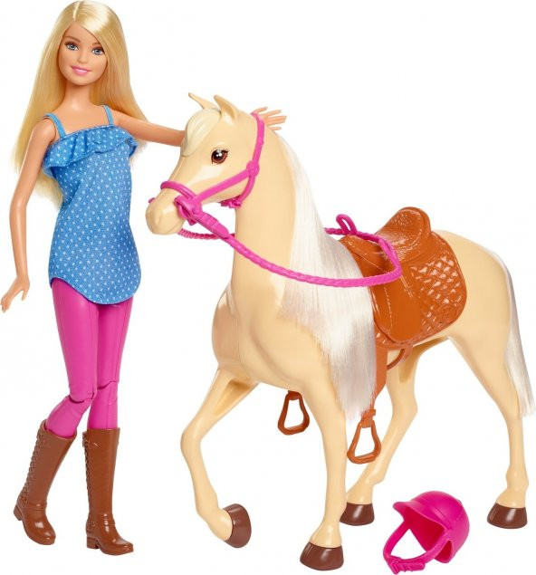 Barbie ve Güzel Atı Oyun Seti, Sarışın Bebekli FXH13 ürün görseli 1