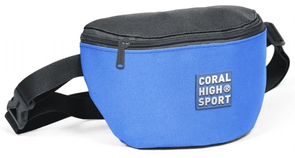 Coral High Sport Siyah-A.Mavi İki Bölmeli Bel Çantası ürün görseli 1
